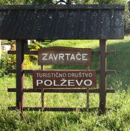 Kozolček z napisom